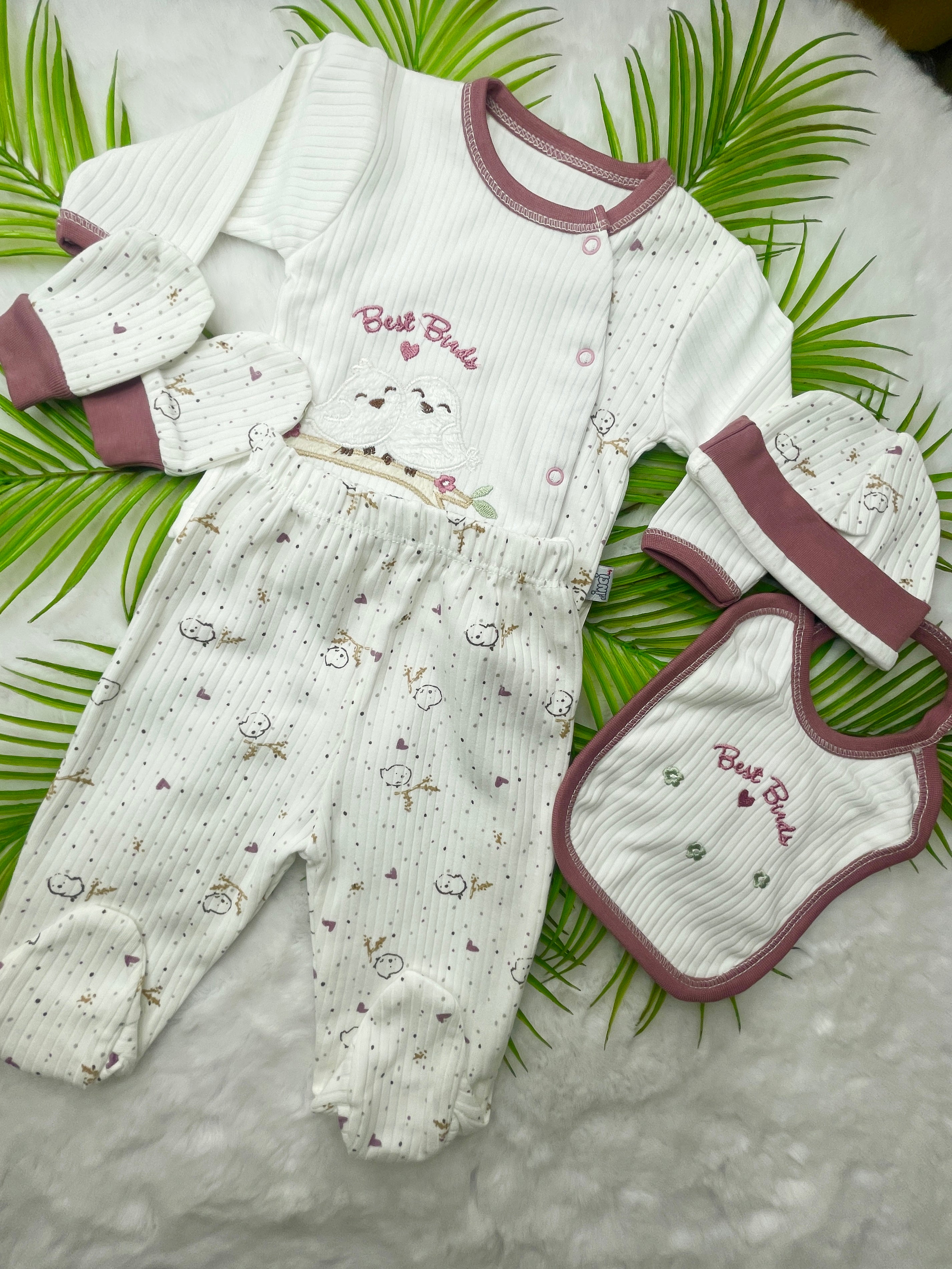 İNCİ KUŞLU BEŞLİ YENİDOĞAN SET