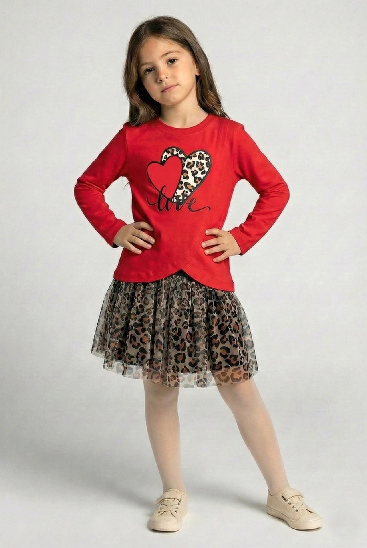 DMB LEOPAR DESENLİ PENYE ASTARLI ETEKLİ İKİLİ MEVSİMLİK TAKIM