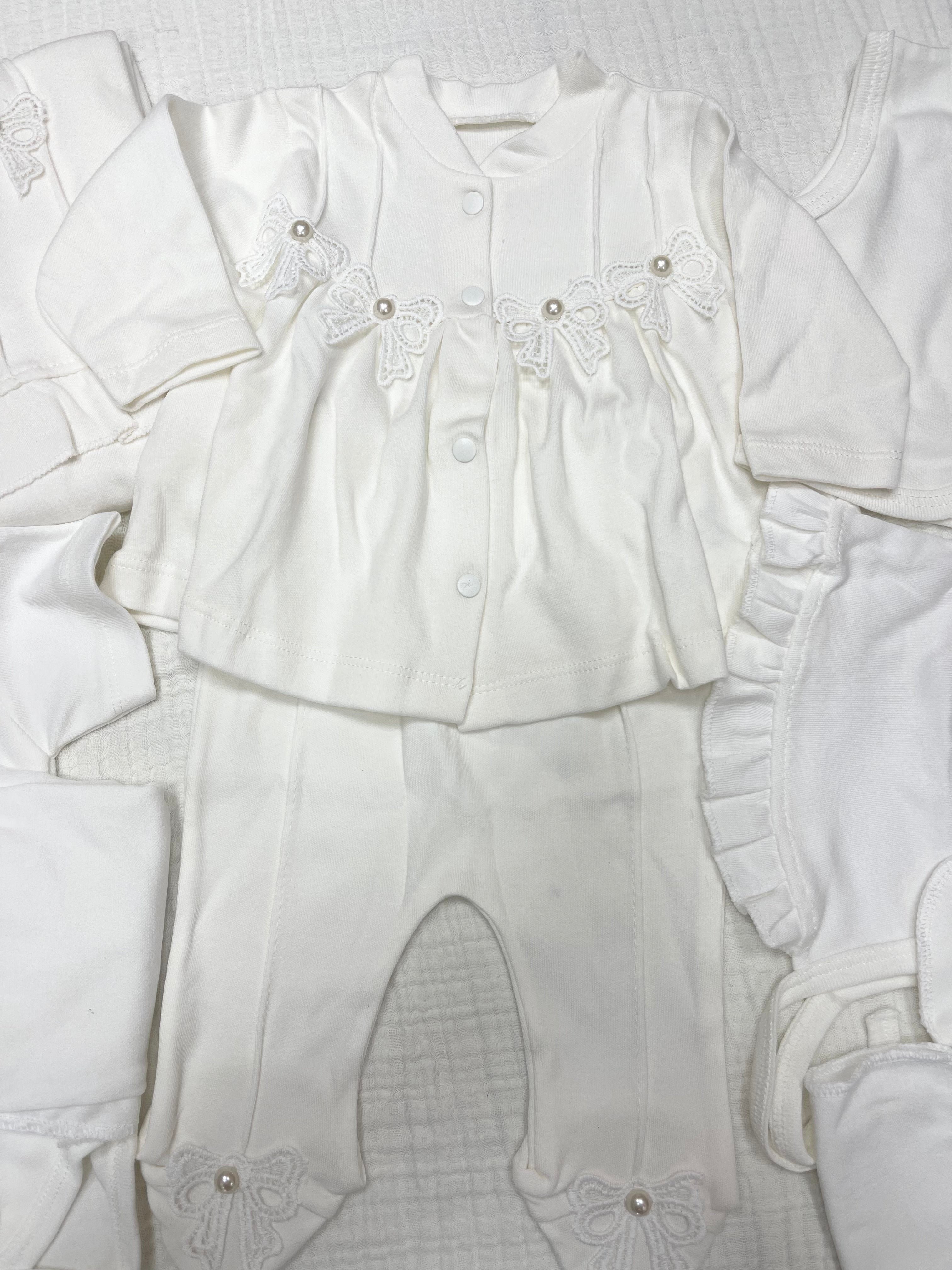 BABY ZUHU İNCİLİ GÜPÜRLÜ 10 LU HASTANE ÇIKIŞ SETİ